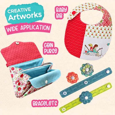 Shophably® Snap Button Tool Kit With 20 Tich Button
