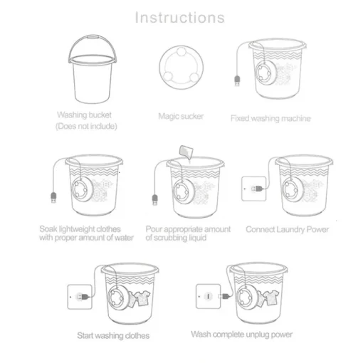 Shophably® 3 In 1 Mini Washing Machine Portable Rotating washer