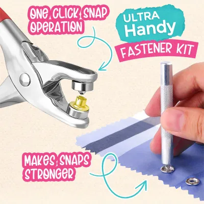 Shophably® Snap Button Tool Kit With 20 Tich Button