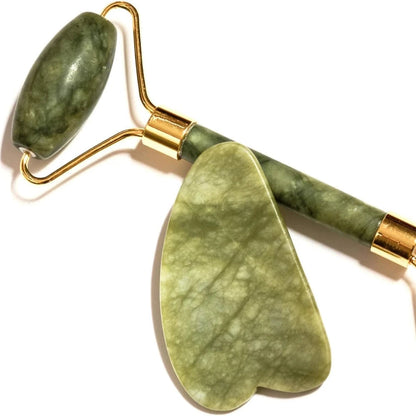 Shophably® Roller for Face Eyes Neck Body 100% Real Natural Stone Beauty Massage Anti Aging Treatment