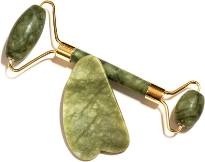 Shophably® Roller for Face Eyes Neck Body 100% Real Natural Stone Beauty Massage Anti Aging Treatment