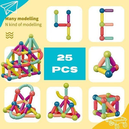 Shophably® 25 Pcs Magnetic Sticks Educational Toy with 20% Off