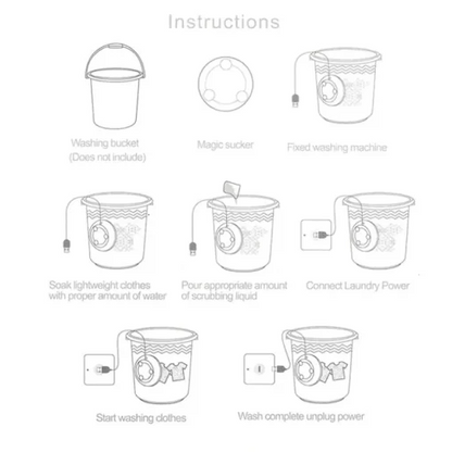 Shophably® 3 In 1 Mini Washing Machine Portable Rotating washer
