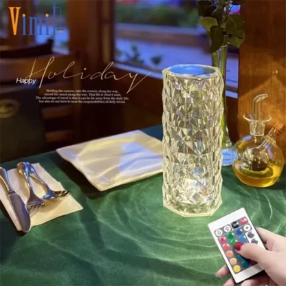 Shophably® Crystal Lamp Diamond Light Projector 16 Colors Touch & Remote Control